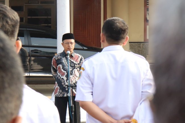 Apel Perdana Pegawai di Lingkungan DPUPR Klaten Pasca Libur Lebaran