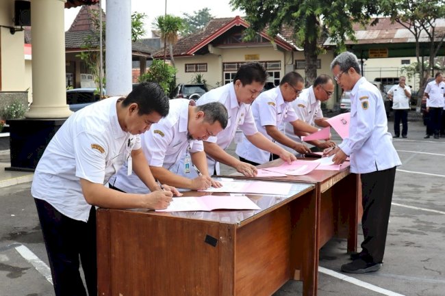 Pakta Integritas dan Netralitas ASN dalam Pemilu 2024, Langkah Awal DPUPR Klaten di Tahun 2024