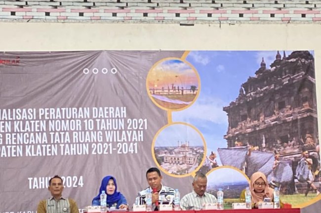Sosialisasi Perda Kabupaten Klaten No 10 Tahun 2021 Tentang Rencana Tata Ruang Wilayah Kabupaten Klaten Tahun 2021-2024.