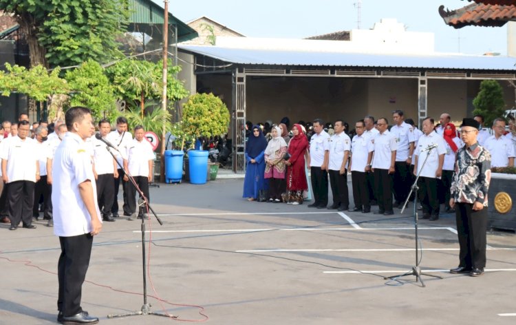 Apel Perdana Pegawai di Lingkungan DPUPR Klaten Pasca Libur Lebaran